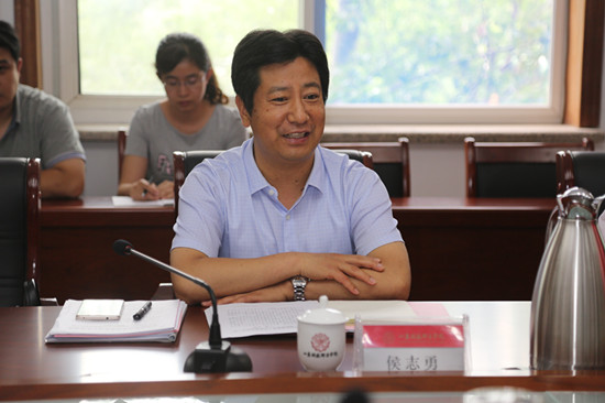 侯志勇处长讲话王万杰书记介绍学院工作情况会议现场